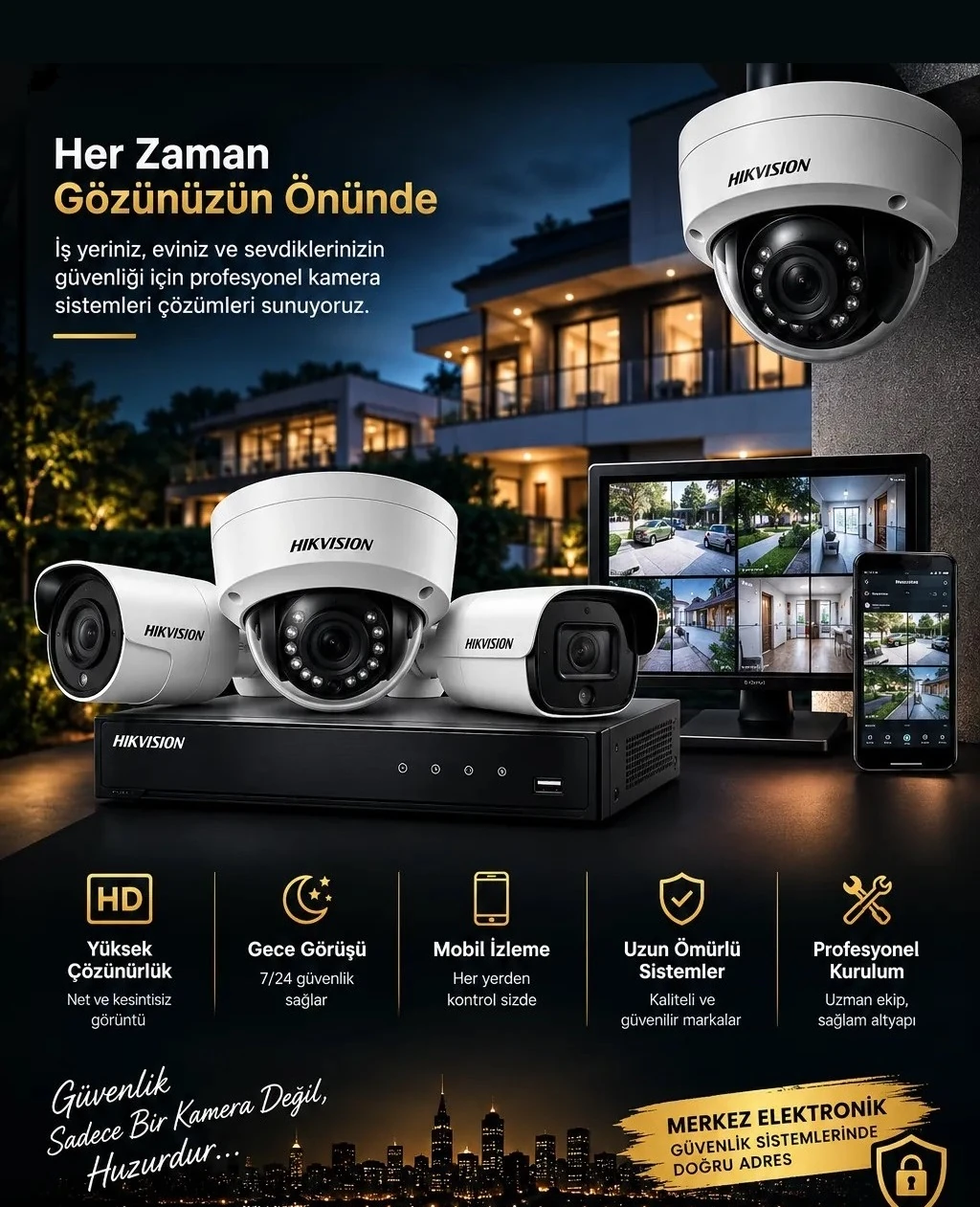 Güvenlik kamera sistemleri kurulumu